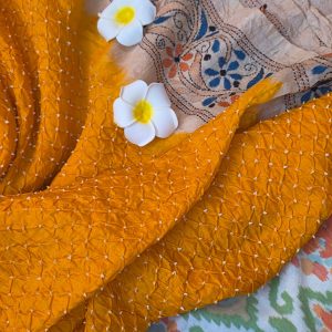 Munga Silk Rai Bandhej