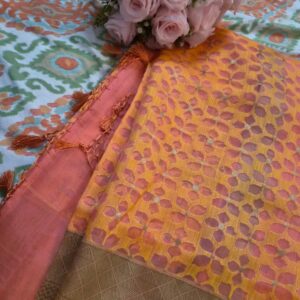 Pure kora Saree with zari border...