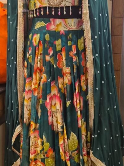 lehenga Georgette Green lehenga Georgette Green